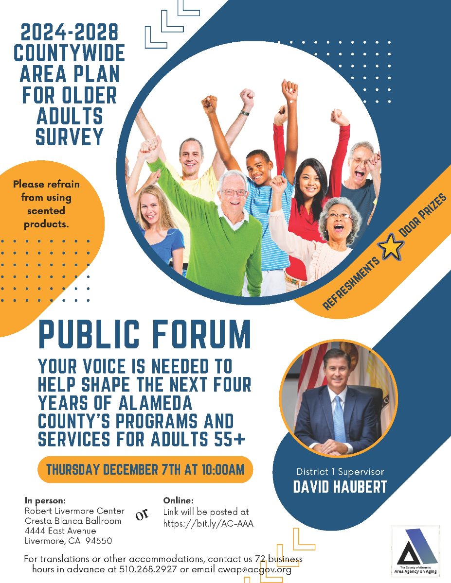 Countywide Area Plan for Older Adults – Public Forum – District 1